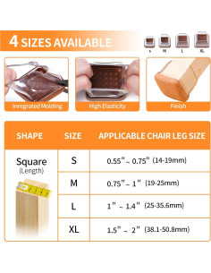 Protectores de Piso de Silicona Ezprotekt 24 Pcs M 19-25mm 2