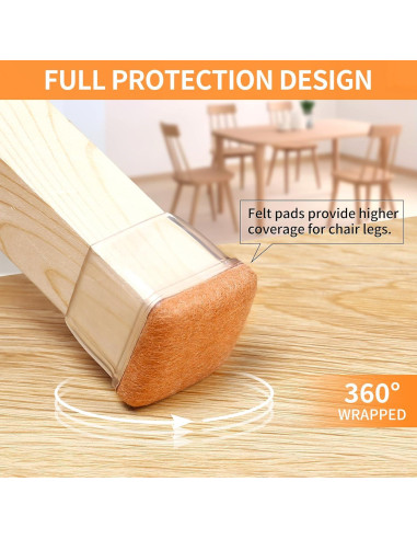 Protectores de Piso de Silicona Ezprotekt 24 Pcs M 19-25mm