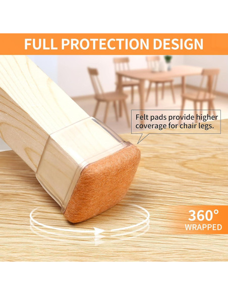 Protectores de Piso de Silicona Ezprotekt 24 Pcs M 19-25mm