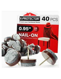 Almohadillas de Fieltro X-PROTECTOR 40 PCS 24 mm con Clavo