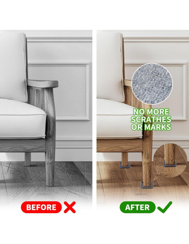 Copas de Caster Cuadradas GAGUIUP 6.35 cm 12 Paquete