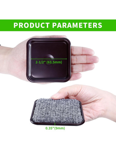 Copas de Caster Cuadradas GAGUIUP 6.35 cm 12 Paquete