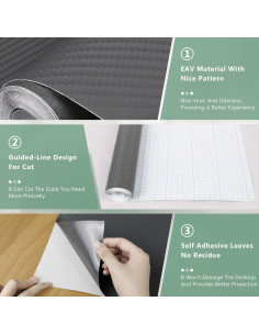 Forro Adhesivo para Estantes Polrios Lora 44.5x600 cm Gris 2