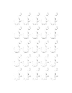 Ganchos de Plástico J No Bloqueables JSP 50 Unidades Blanco