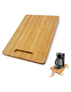 Bandeja Deslizante de Bambú Bayting 35x24cm para Cafetera