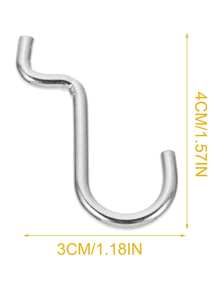 Ganchos en J de Metal Gadpiparty 20pcs para Tablero de Clavos