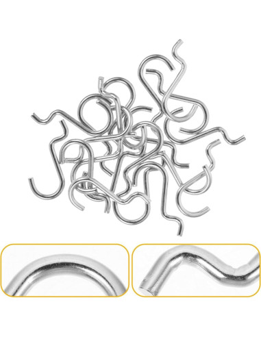 Ganchos en J de Metal Gadpiparty 20pcs para Tablero de Clavos