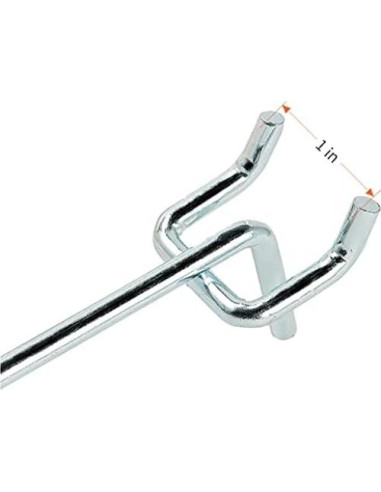 Ganchos de Metal Galvanizado Rawall 10 cm para Tablero Perforado