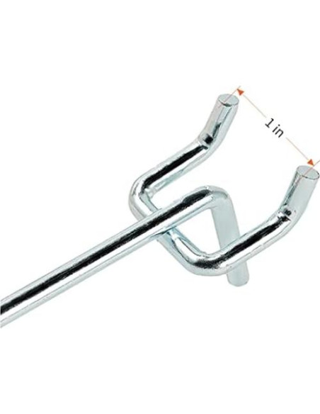 Ganchos de Metal Galvanizado Rawall 10 cm para Tablero Perforado