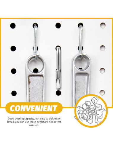 Ganchos en J de Metal Gadpiparty 20pcs para Tablero de Clavos