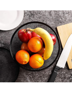 Cestas de Frutas de Malla Negra Juvale con Tapas - 25.4 cm - 4 Piezas 2