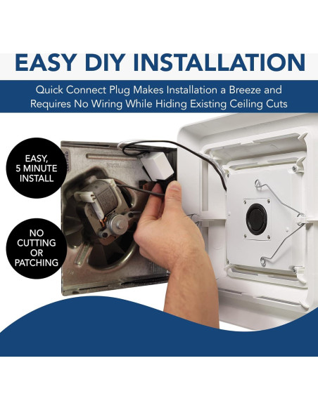 Cubierta de Reemplazo Broan-NuTone FG800RGBS con Luz LED y Altavoz