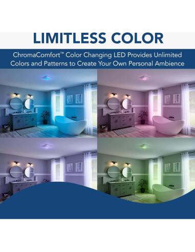 Cubierta de Reemplazo Broan-NuTone FG800RGBS con Luz LED y Altavoz