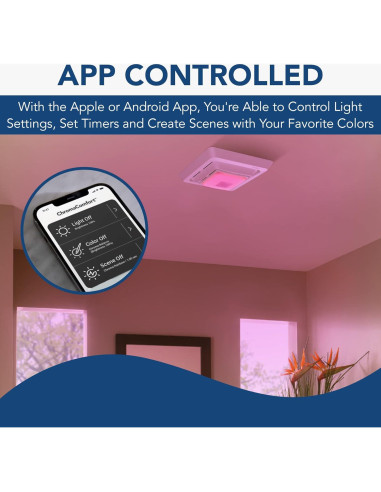 Cubierta de Reemplazo Broan-NuTone FG800RGBS con Luz LED y Altavoz