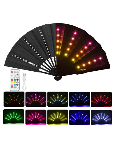 Ventilador LED de Mano Gexmil Plegable para Fiestas