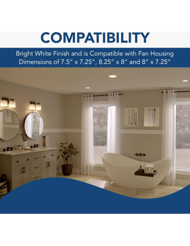 Cubierta de Reemplazo Broan-NuTone FG800RGBS con Luz LED y Altavoz