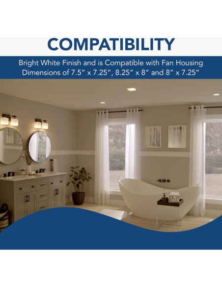 Cubierta de Reemplazo Broan-NuTone FG800RGBS con Luz LED y Altavoz