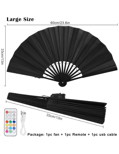 Ventilador LED de Mano Gexmil Plegable para Fiestas