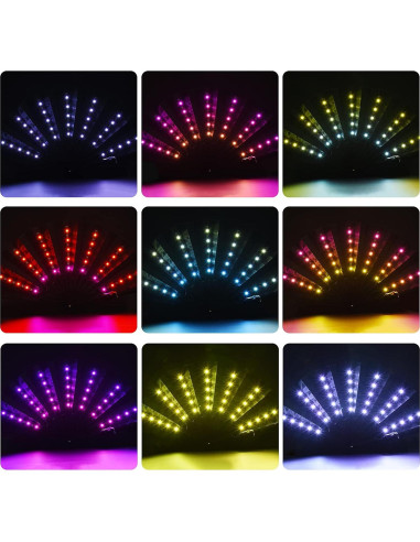 Ventilador LED de Mano Gexmil Plegable para Fiestas