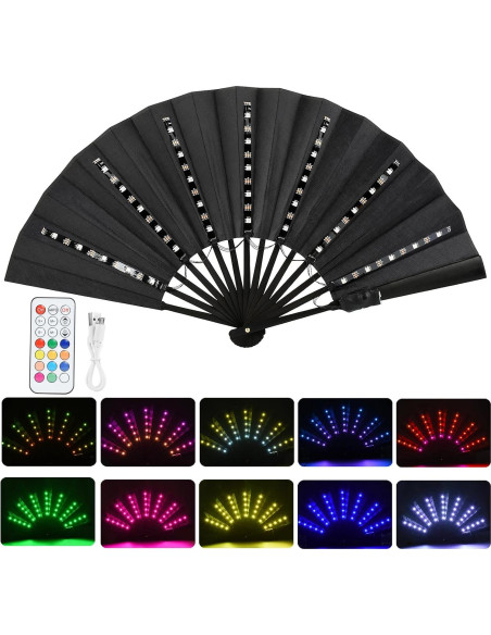 Ventilador LED de Mano Gexmil Plegable para Fiestas