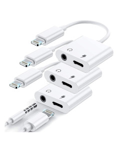 Adaptador de Auriculares Lightning a 3.5mm esbeecables 3 Pzs