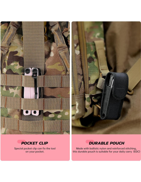 Cuchillo Multiherramienta SIUPRO SD-9 Rosa Plegable 14 Funciones