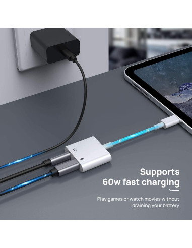 Adaptador de Auriculares Lightning a 3.5mm esbeecables 3 Pzs