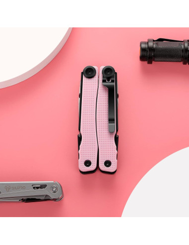 Cuchillo Multiherramienta SIUPRO SD-9 Rosa Plegable 14 Funciones