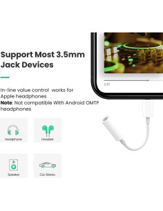 Adaptador Lightning a 3.5mm Seulliya 2 Pack para iPhone 2