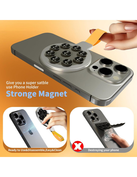 Soporte para teléfono magnético CHOWDOLANG amarillo 0.99 kg Soporte para teléfono magnético CHOWDOLANG amarillo 0.99 kg