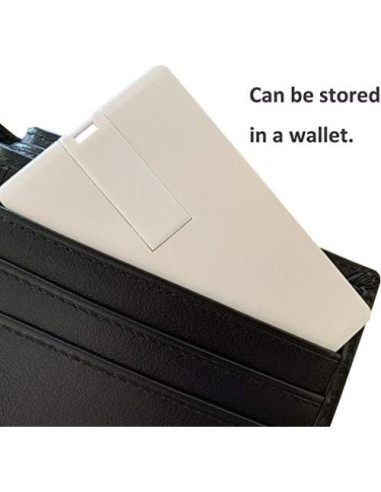 Enfain USB 2.0 16GB Tarjeta de Crédito - Paquete de 10 Blancas