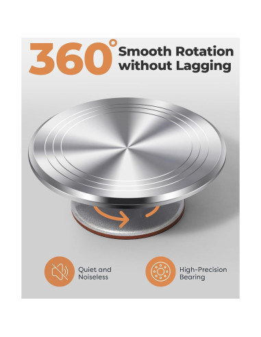 Juego de Decoración de Pasteles Kootek con Plato Giratorio 30 cm