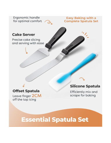 Juego de Decoración de Pasteles Kootek con Plato Giratorio 30 cm