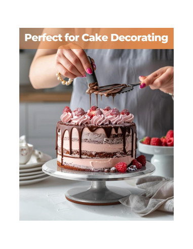 Juego de Decoración de Pasteles Kootek con Plato Giratorio 30 cm