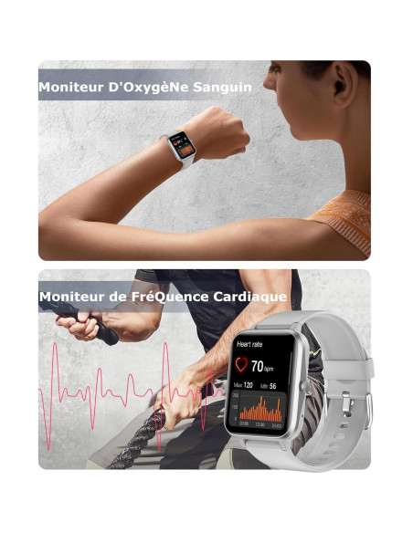 Reloj Inteligente GRV IP68 Fitness Llamadas Gris