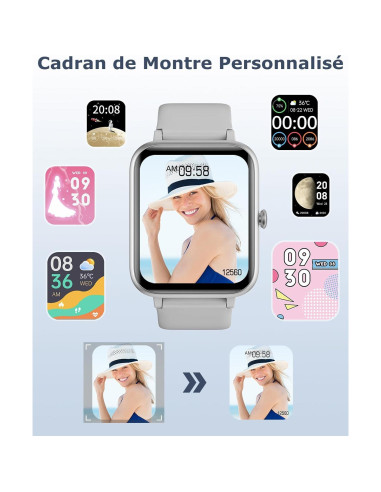 Reloj Inteligente GRV IP68 Fitness Llamadas Gris