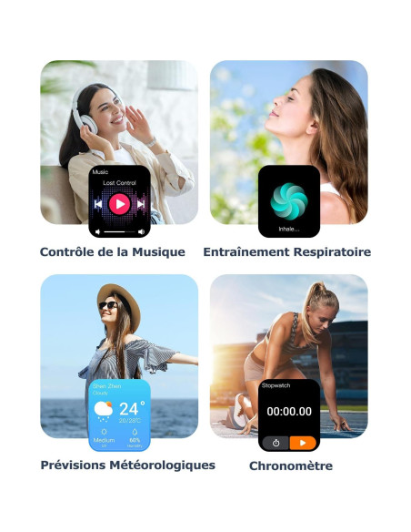 Reloj Inteligente GRV IP68 Fitness Llamadas Gris