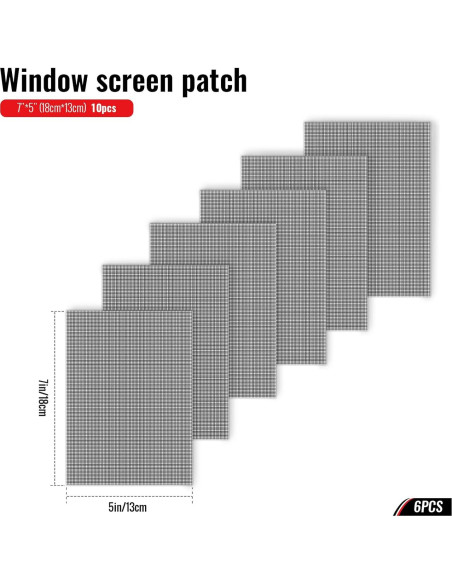 Parche de Reparación de Pantalla Matenf 18x13cm Negro 6 Piezas