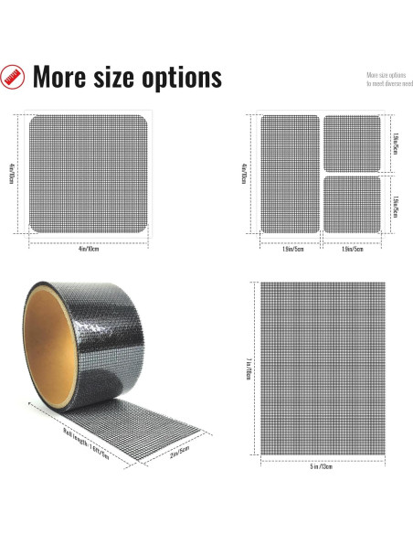 Parche de Reparación de Pantalla Matenf 18x13cm Negro 6 Piezas