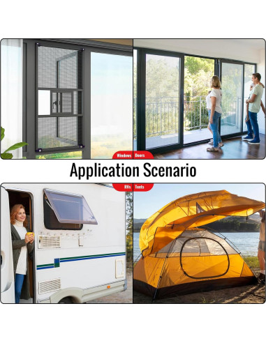 Parche de Reparación de Pantalla Matenf 18x13cm Negro 6 Piezas