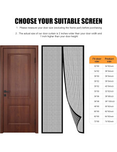 Puerta de Pantalla Magnética LIAMST 76x203 cm Resistente 2