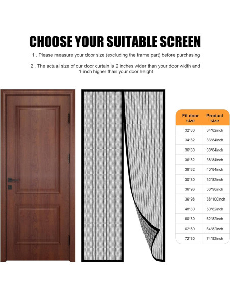 Puerta de Pantalla Magnética LIAMST 76x203 cm Resistente