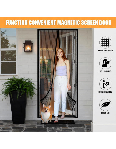 Puerta de Pantalla Magnética LIAMST 76x203 cm Resistente