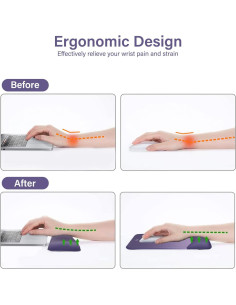 Soporte de Reposamuñecas MOSISO Ergonomico Neopreno Púrpura 2
