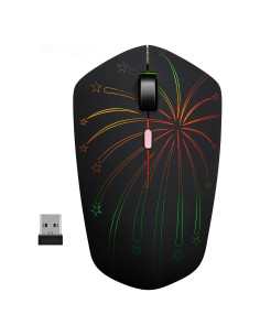 Ratón Inalámbrico Recargable Howell Firework, 7 Colores LED