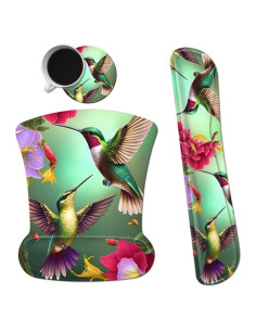 Alfombrilla de Ratón Ergonómica Dikoer con Soporte de Gel 25x20cm