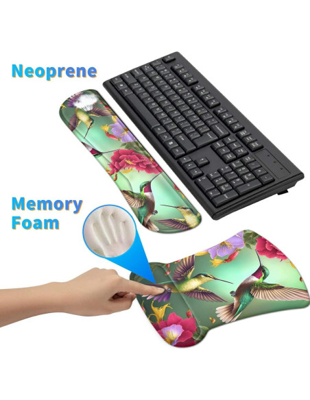 Alfombrilla de Ratón Ergonómica Dikoer con Soporte de Gel 25x20cm