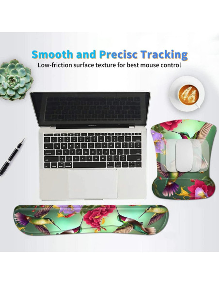 Alfombrilla de Ratón Ergonómica Dikoer con Soporte de Gel 25x20cm