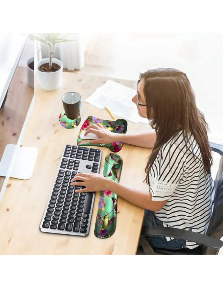 Alfombrilla de Ratón Ergonómica Dikoer con Soporte de Gel 25x20cm