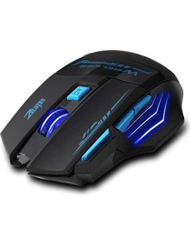 Mouse Inalámbrico Zelotes F14, 2400 DPI, 7 Botones, LED